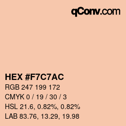 Farbcode: HEX #F7C7AC | qconv.com
