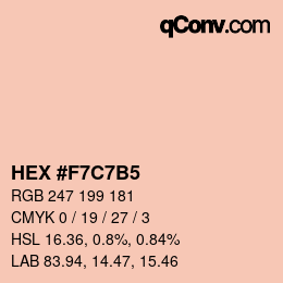 Color code: HEX #F7C7B5 | qconv.com