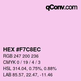 Farbcode: HEX #F7C8EC | qconv.com