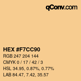 Color code: HEX #F7CC90 | qconv.com