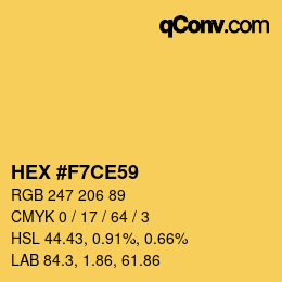 Color code: HEX #F7CE59 | qconv.com
