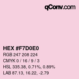 Color code: HEX #F7D0E0 | qconv.com