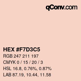Farbcode: HEX #F7D3C5 | qconv.com