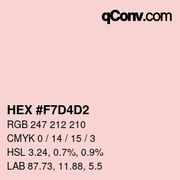 Color code: HEX #F7D4D2 | qconv.com