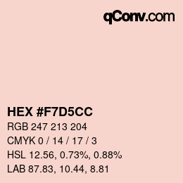 Color code: HEX #F7D5CC | qconv.com