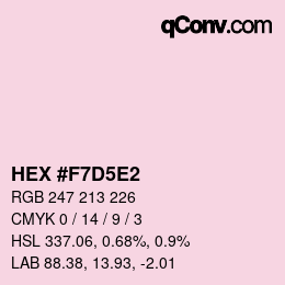 颜色代码: HEX #F7D5E2 | qconv.com
