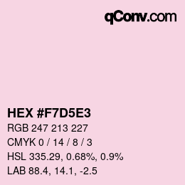 Color code: HEX #F7D5E3 | qconv.com
