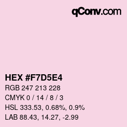 Color code: HEX #F7D5E4 | qconv.com