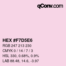 Color code: HEX #F7D5E6 | qconv.com