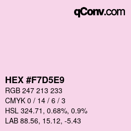 Color code: HEX #F7D5E9 | qconv.com
