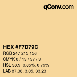 Color code: HEX #F7D79C | qconv.com