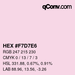 Color code: HEX #F7D7E6 | qconv.com