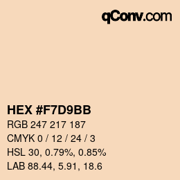 Color code: HEX #F7D9BB | qconv.com