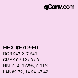 Color code: HEX #F7D9F0 | qconv.com
