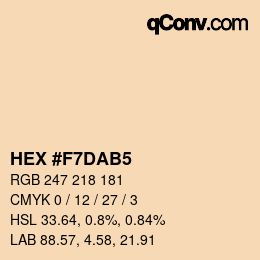 Color code: HEX #F7DAB5 | qconv.com