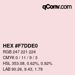 カラーコード: HEX #F7DDE0 | qconv.com