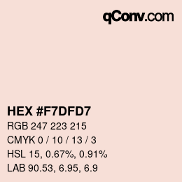 Color code: HEX #F7DFD7 | qconv.com