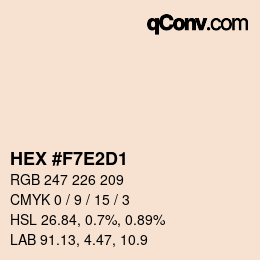 Color code: HEX #F7E2D1 | qconv.com