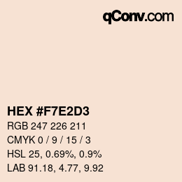 Color code: HEX #F7E2D3 | qconv.com