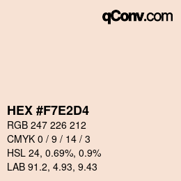 Color code: HEX #F7E2D4 | qconv.com