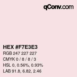 Color code: HEX #F7E3E3 | qconv.com