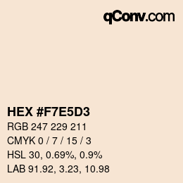 Farbcode: HEX #F7E5D3 | qconv.com