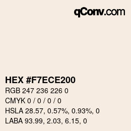 Color code: HEX #F7ECE200 | qconv.com