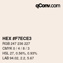 Color code: HEX #F7ECE3 | qconv.com