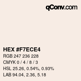 Color code: HEX #F7ECE4 | qconv.com