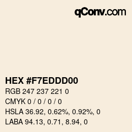 カラーコード: HEX #F7EDDD00 | qconv.com