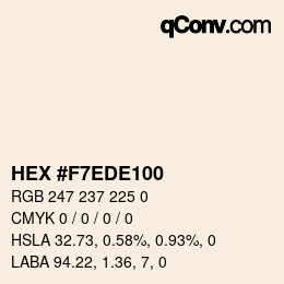 Color code: HEX #F7EDE100 | qconv.com