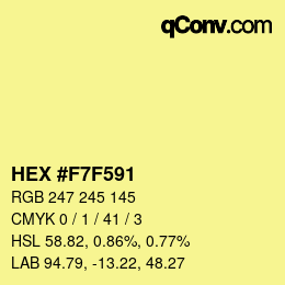Color code: HEX #F7F591 | qconv.com