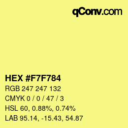 Color code: HEX #F7F784 | qconv.com