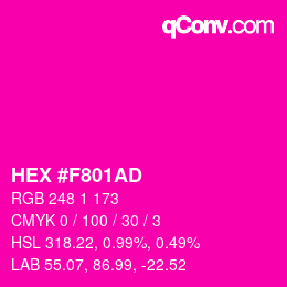 Color code: HEX #F801AD | qconv.com