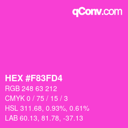 Color code: HEX #F83FD4 | qconv.com