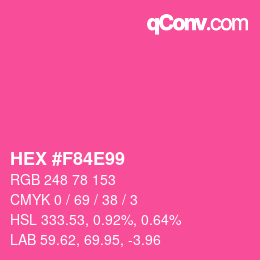 Color code: HEX #F84E99 | qconv.com