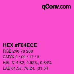Color code: HEX #F84ECE | qconv.com