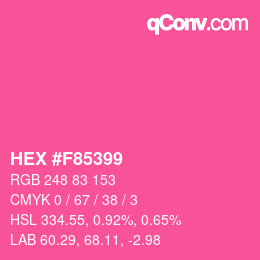 Color code: HEX #F85399 | qconv.com
