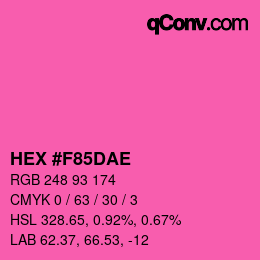 Código de color: HEX #F85DAE | qconv.com
