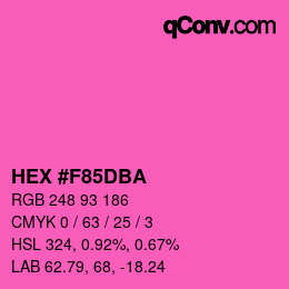 Color code: HEX #F85DBA | qconv.com
