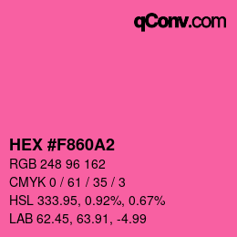 カラーコード: HEX #F860A2 | qconv.com