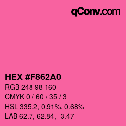 Código de color: HEX #F862A0 | qconv.com
