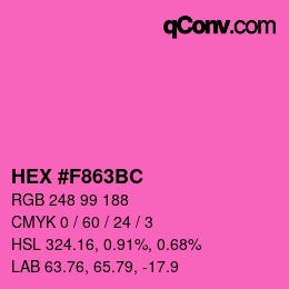 Color code: HEX #F863BC | qconv.com
