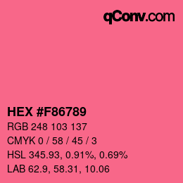 Color code: HEX #F86789 | qconv.com