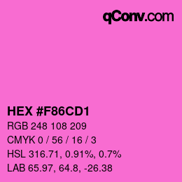 Color code: HEX #F86CD1 | qconv.com
