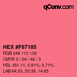 カラーコード: HEX #F87185 | qconv.com