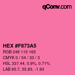 Código de color: HEX #F873A5 | qconv.com