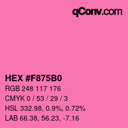 Color code: HEX #F875B0 | qconv.com