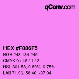 Color code: HEX #F886F5 | qconv.com