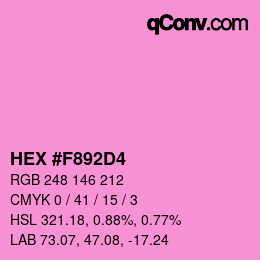 Color code: HEX #F892D4 | qconv.com